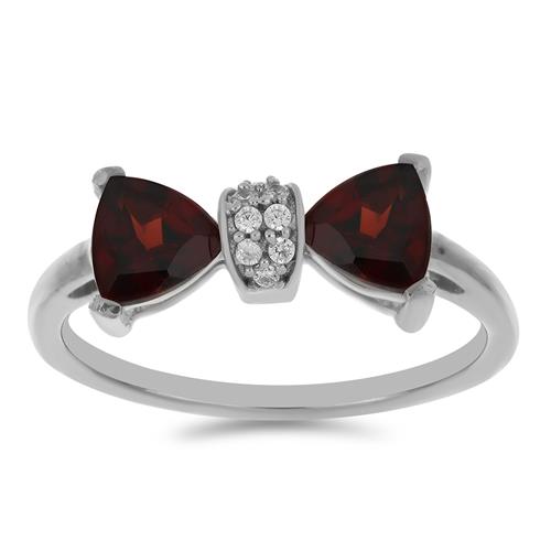 BUY NATURAL GARNET GEMSTONE RING IN 925 SILVER