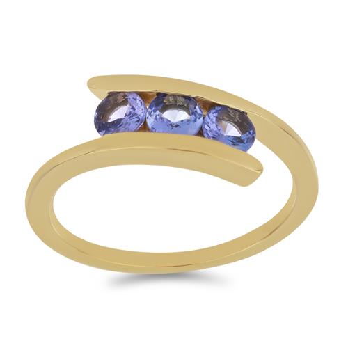 BUY NATURAL TANZANITE GEMSTONE RING IN SILVER