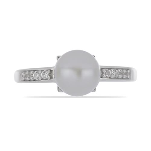 BUY STERLING SILVER NATURAL PEARL GEMSTONE  RING