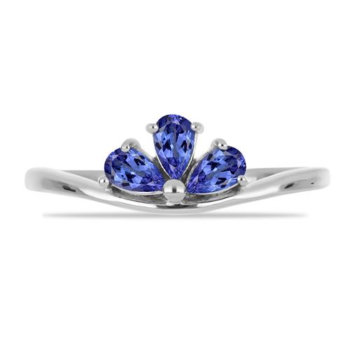 BUY 925 SILVER RING WITH NATURAL TANZANITE GEMSTONE