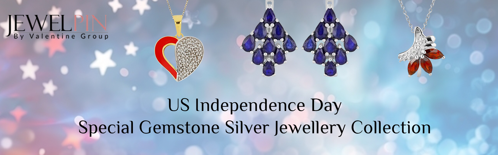 us independence day special gemstone silver jewellery collection