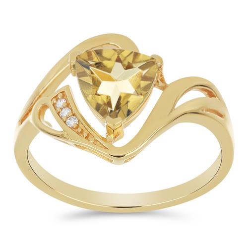 BUY STERLING SILVER NATURAL CITRINE GEMSTONE CLASSIC RING