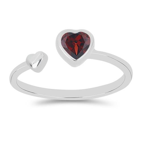 BUY NATURAL GARNET GEMSTONE RING IN 925 SILVER